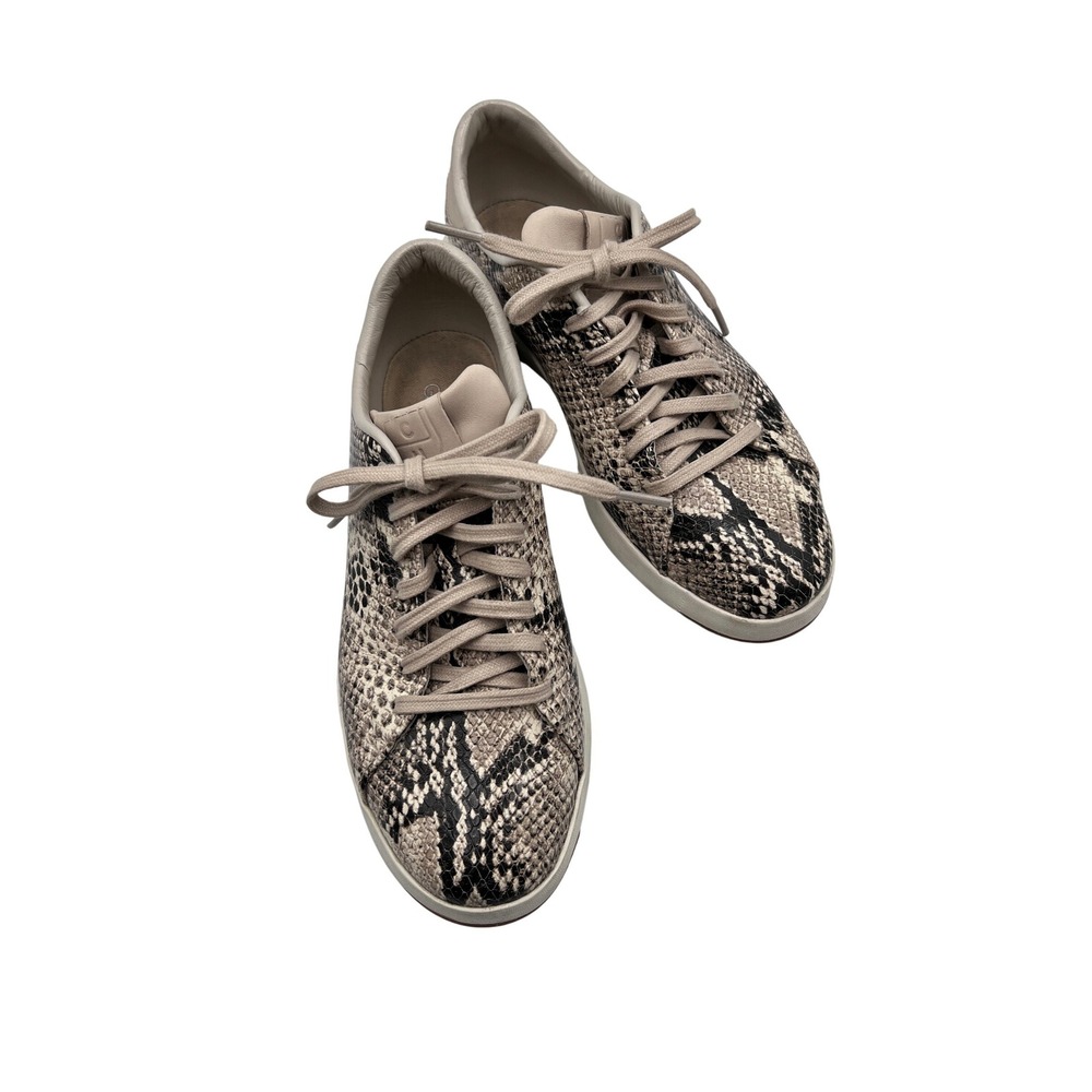 Cole Haan Sneakers Women 8.5 Grey Excellent Snakeskin GrandPro Rally Low‎ Top